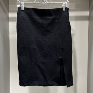 {Have}Sz S Black Pencil Skirt w/Front Slit